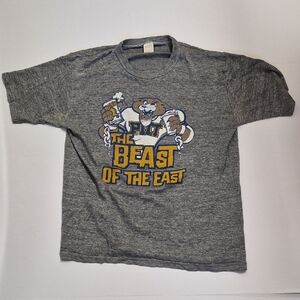 Vintage 90s Beast of the East Graphic Tee Men’s Medium Gray Big East Rugby